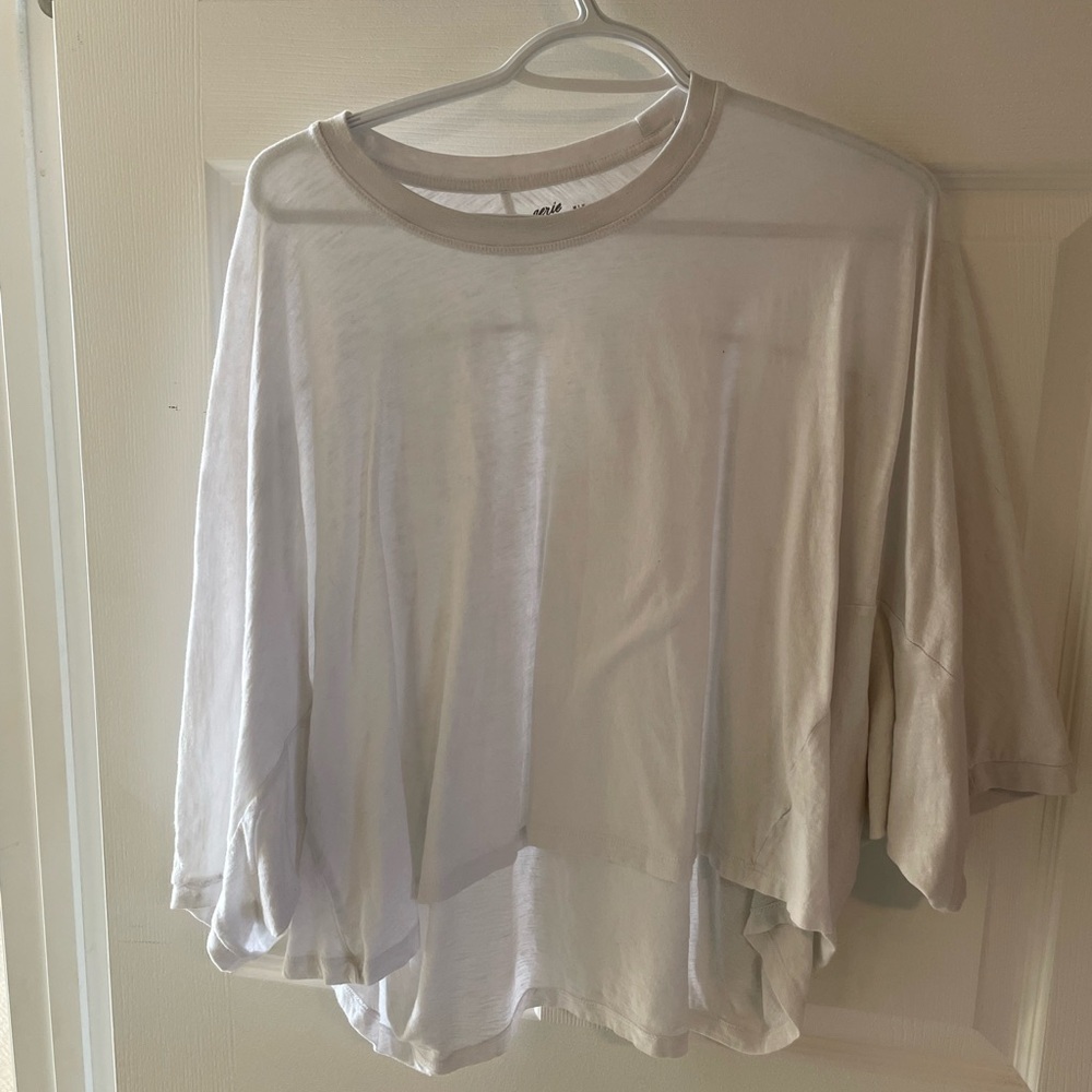 Aerie White 3/4 Sleeve Tee